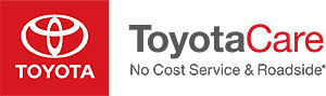 Toyota Care no cost service and roadside - gray and red logo